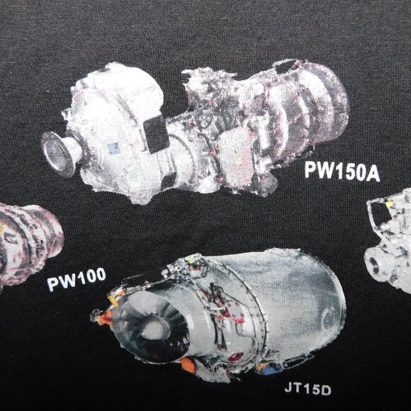 StandardAero gas turbine engines Mens L Black Graphic T Shirt - Picture 9 of 11